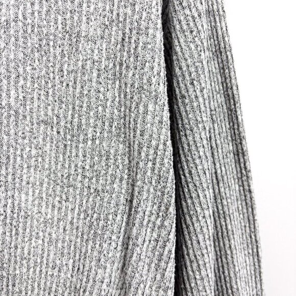 Garage Womens Cropped Rib Knit Mock Neck Sweater Heather Grey Small - Picture 3 of 5